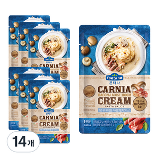 歐洲 Fontana 卡尼亞培根蘑菇奶油義大利麵醬, 130g, 14個