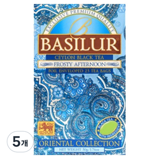 BASILUR 錫蘭茶 霜降午後紅茶茶包, 25入, 5個, 2g