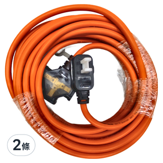 PowerWork 動力工廠 1對3座耐熱動力軟線 CT-2031T, 9m, 橘色, 2條