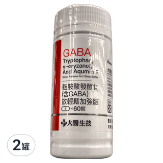 大醫生技 麩胺酸發酵物含GABA 放輕鬆加強版 60顆, 2g, 2罐