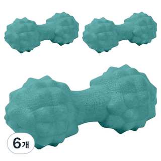 深層舒緩指壓足底按摩球, 6個, 綠色雙球
