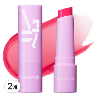 VIDIVICI 融化護唇膏, 2個, 1g, 粉紅色