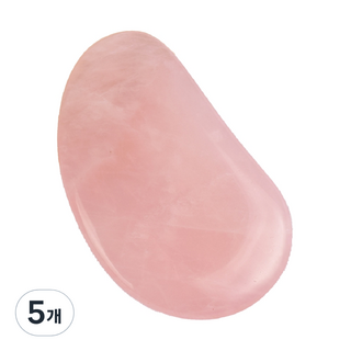玫瑰石英刮痧板, 卵石型, 5個