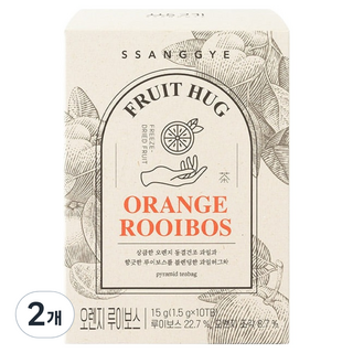 SSANGGYE 水果擁抱茶 柳橙路易波斯, 10入, 2個, 1.5g
