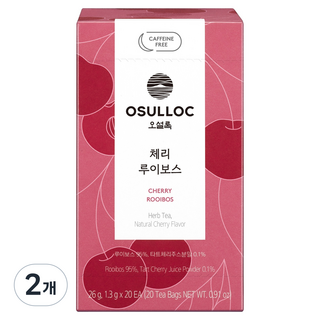 OSULLOC 櫻桃南非國寶茶包, 1.3g, 2個, 20入