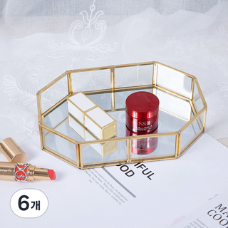 Full-Covered 八角金色托盤 20cm, 6個, 混合顏色