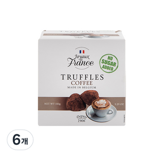 Joyaux de France Truffles無添加糖咖啡巧克力, 150g, 6個