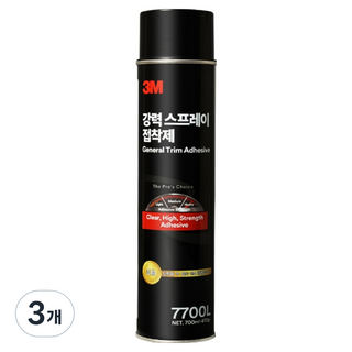쓰리엠 강력 스프레이 접착제 7700L 700ml, 3개
