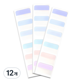 슈퍼쌤 포토카드 정리 파스텔 인덱스스티커, 10개입, 12개