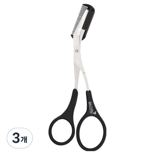 BELOTTY 專業附梳眉毛打薄剪, 黑色, 3個