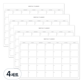 데얼스 스케줄러 20매 4p, 먼슬리, 4세트