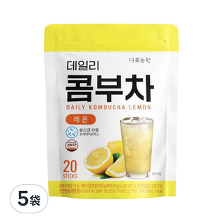 Danongwon 乳酸菌康普茶沖泡飲 檸檬口味, 5g, 20條, 5袋