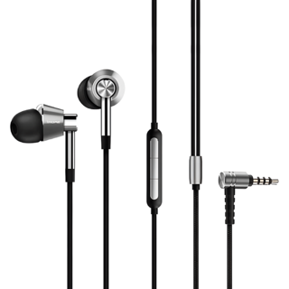 1MORE 萬魔 三單元圈鐵入耳式有線耳機 E1001 銀色 享受高品質音樂帶來的沉浸式體驗