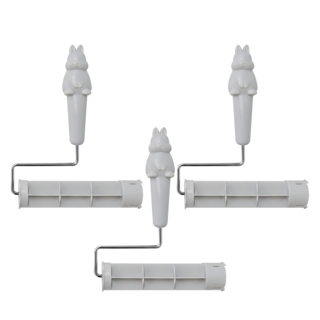 ECHO 金屬兔子黏巴達滾輪 顏色隨機 22 x 17cm 輕鬆清潔灰塵毛髮, 3個