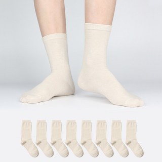 COZY LABEL 女款不透膚長筒素色襪8雙組