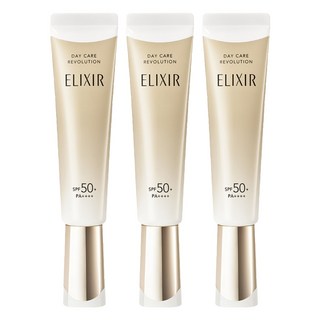 ELIXIR 怡麗絲爾 彈潤多效美肌乳 35ml*3條 SPF50+ PA++++ 白色 妝前乳 提亮
