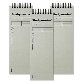 뮤니드 핸디 단어장 수첩 55매, 그레이, 3개