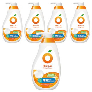 Orange House 橘子工坊 溫和除菌碗盤洗滌液, 650ml, 5瓶