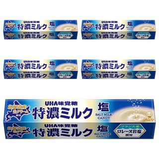 UHA 味覺糖 特濃牛奶條糖 鹽味, 37g, 5條