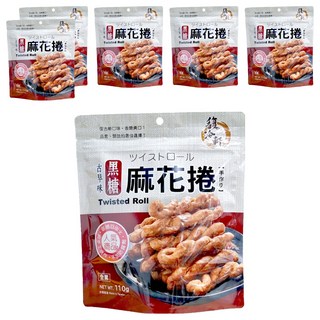 馥珍軒 黑糖麻花捲, 110g, 6包