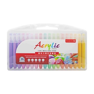 PENROTE 筆樂 丙烯壓克力顏料彩繪筆 PE9454, 36色, 1盒