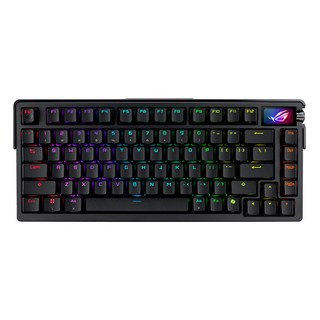 ROG ASUS AZOTH EXTREME NX SNOW 리니어 8K 게이밍 유무선 키보드, 블랙, 적축