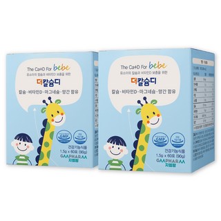 지엠팜 유아용 더칼슘디 영양제 60포, 90g, 2개