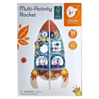 Classic WORLD 客來喜 經典木玩 太空火箭撥珠 4121, 1個