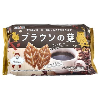 SANRITSU 三立製菓 源氏派 楓葉造型餅 咖啡風味, 6g, 12個