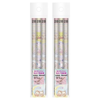 Disney 迪士尼 2B大六角鉛筆3件組, 多色, 6支