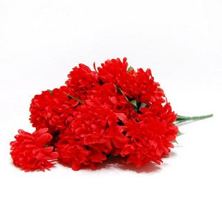 ALB 人造花 紅色, 菊花, 2 個, 1個