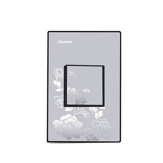Charmant 1開 嵌入式開關, 銀色, 1個
