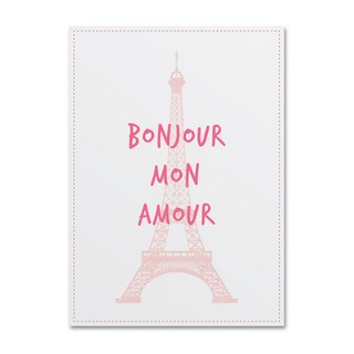 모노마니 패브릭포스터 BONJOUR MON AMOUR, 혼합색상