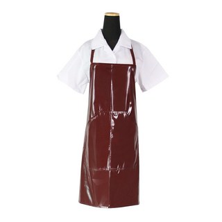 에이앤지 단면코팅 유광 방수 주머니 앞치마 소, 갈색, 1개