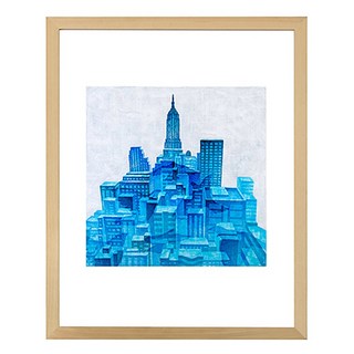 原木相框梨子雙人紐約 任何地方, 淺木色