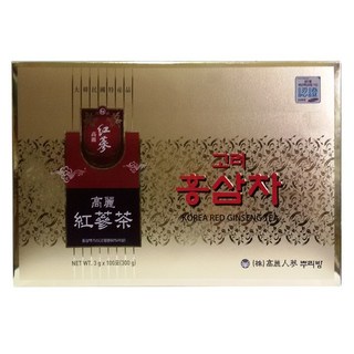 高麗紅蔘茶沖泡粉, 3g, 100包, 1盒