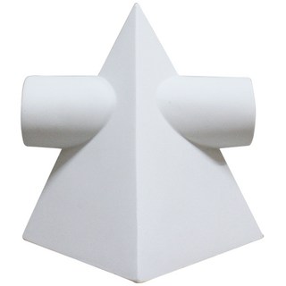幾何圖形 四角錐 圓形 石膏像, 1 個, 18 x 20 厘米