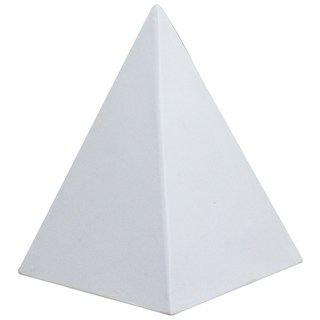 幾何圖形四角錐石膏像, 1 個, 17 x 20 厘米