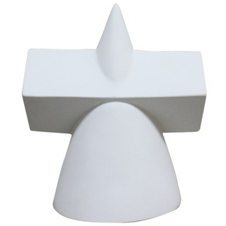 幾何圖形 圓錐 四角 石膏像, 1 個, 18 x 20 厘米