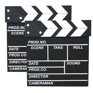 迷你場記板黑板, 黑色的, 2入