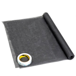 玻璃纖維自黏式紗窗網 灰色 + 3M雙面膠帶 10m, 1套