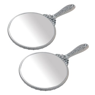 칠성산업 GS공주경원형 손거울 대형, 실버, 2개