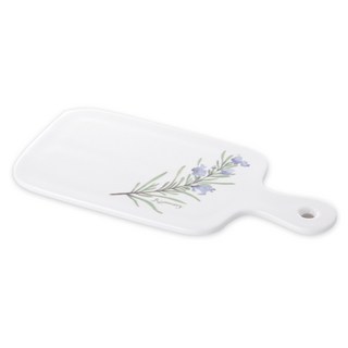 BELUZ CASA 迷迭香圖案握把式餐盤, 白色, 1個