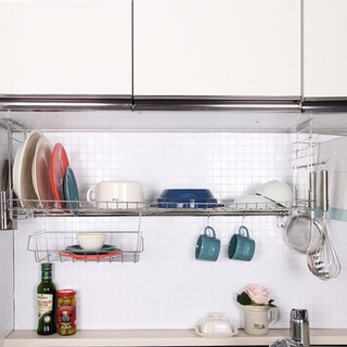 韓國製全套水槽架 800 銀色 + 水槽捲簾架 6捲 橘色, 銀色(水槽架) + 橘色(水槽捲簾架), 1個, 2層