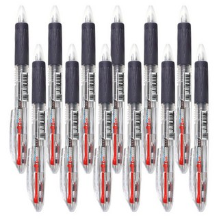 모닝글로리 슬립온 4색 볼펜 0.7mm, 화이트, 12개