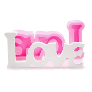 Libre 蠟燭肥皂石膏空氣清新劑矽膠模具手工製作 LOVE, 混合顏色