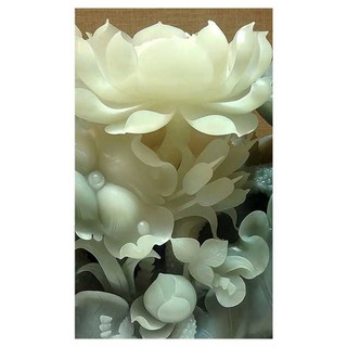 KMELLIE 3D 純白玉蓮花鑽石畫 DIY 套組 50 x 100 cm, 1套, 混合色