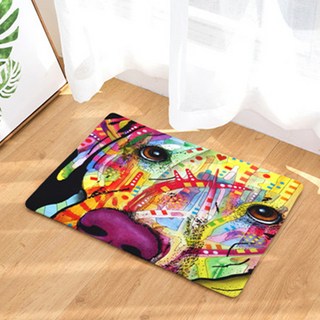 리빙팝 주방욕실 미끄럼방지 네온강아지 일러스트 발매트 B, 20, 1개