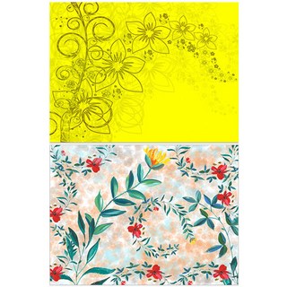 로엠디자인 실리콘 식탁매트 2p세트, 꽃향기(노랑), 꽃밭(2), 385 x 285 mm, 2개