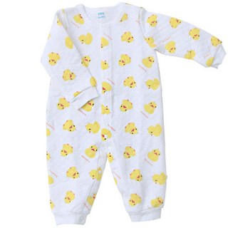 베베원 신생아용 오리 보온 우주복